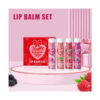 مجموعة بلسم الشفاه – إصدار عيد الحب من MISS FACTORX (4 قطع) | ترطيب طويل الأمد بلمعة نهائية – نكهات فواكه طبيعية