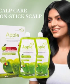 شامبو الشعر الأسود بنكهة التفاح والفاكهة  96 E- صبغة شعر سوداء طبيعية - 500 مل + 500 مل 96 E