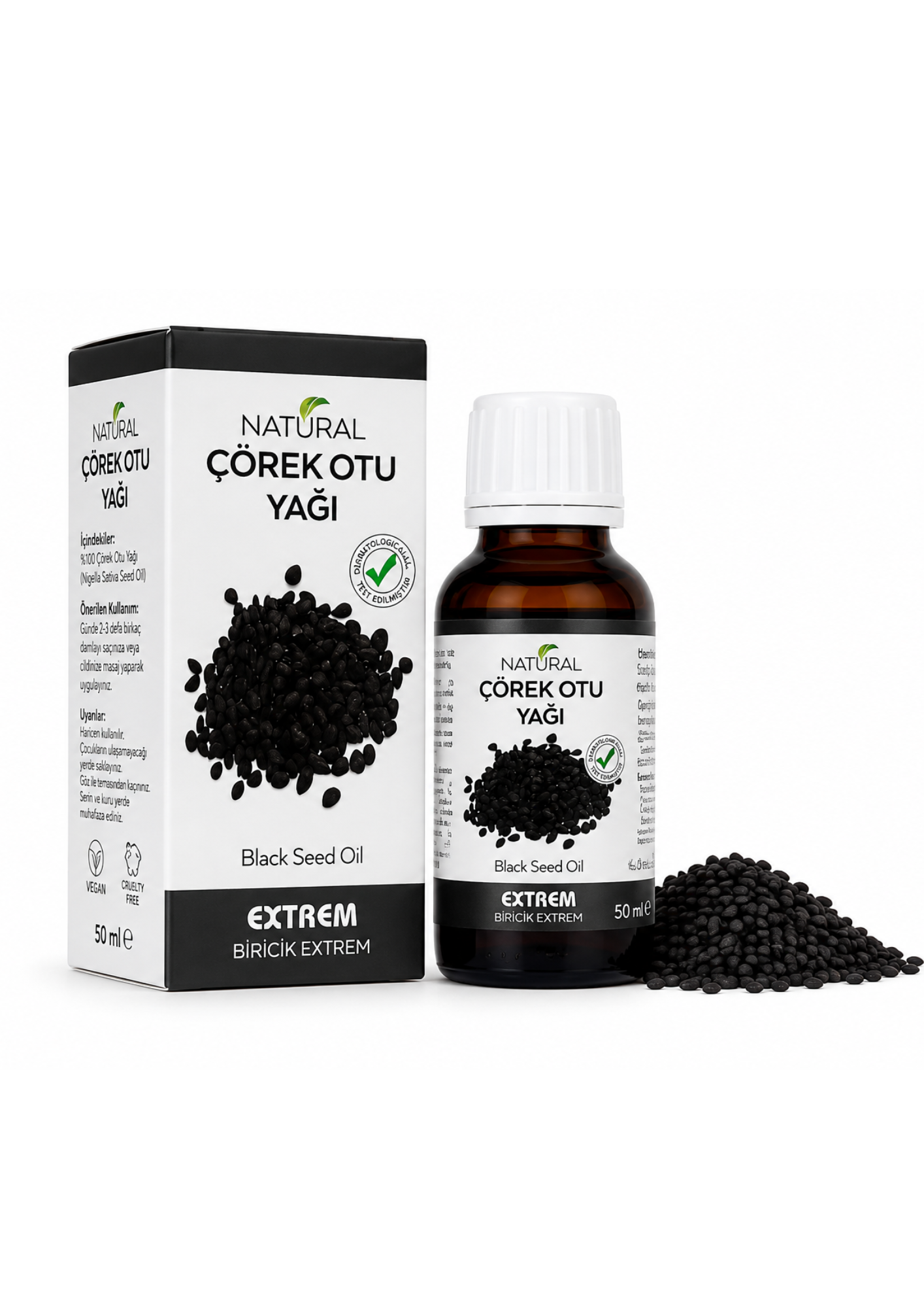 زيت الحبة السوداء الطبيعي 100% من Naturel – 50 مل