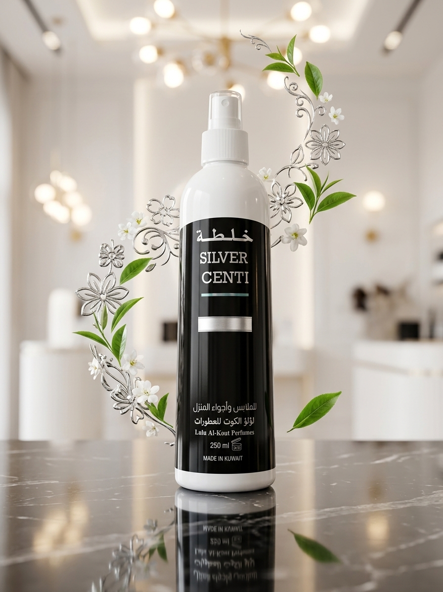 معطر خلطة SILVER CENTI الخالي من الكحول للملابس وأجواء المنزل 250 مل